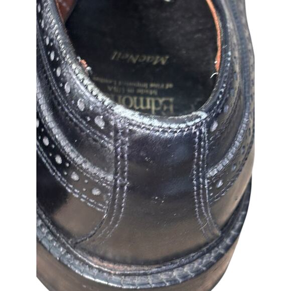 Vintage Allen Edmonds MacNeil Black Wingtip Oxfords Size 10.5 D USA Made Preppy main image 7